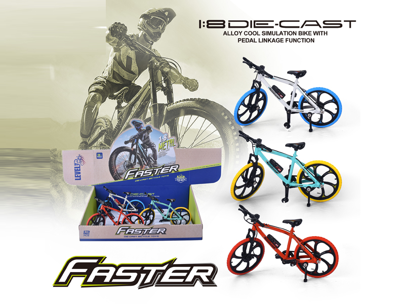 12Pcs 1:8 Alloy Mountain Bike