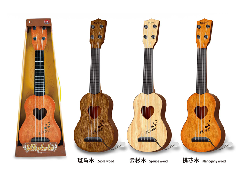 Peach Heart Four String Guitar Toy