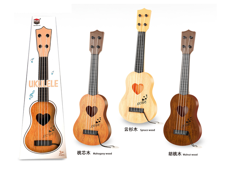 Mini Peach Heart Four String Guitar Toy