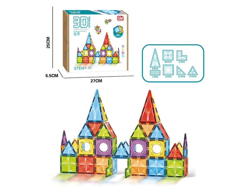 60Pcs Colored Window Building Blocks
