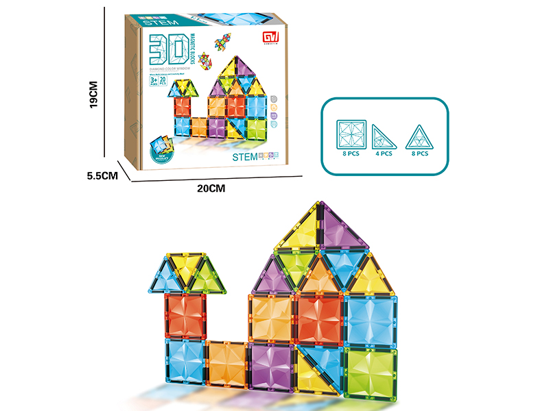20Pcs Colored Window Building Blocks