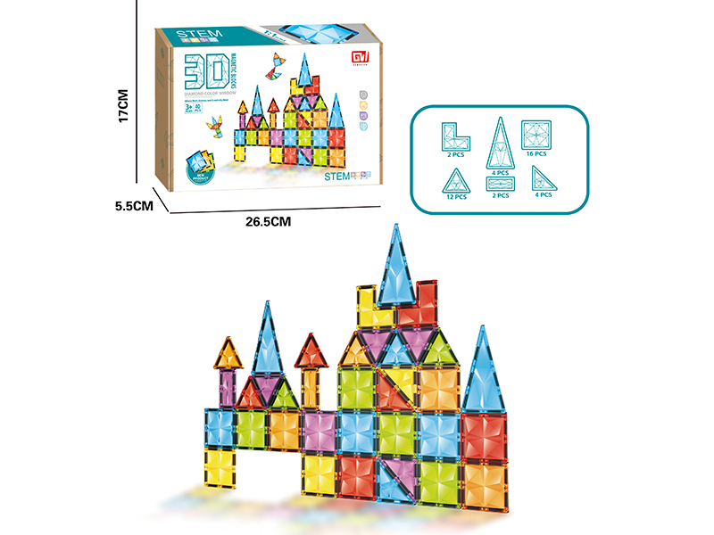 40Pcs Colored Window Building Blocks