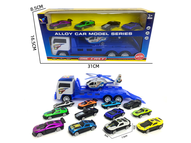 Friction Trailer +4 Alloy Sports Car