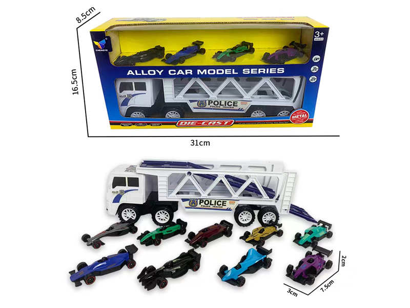 Friction Flat Car+4 Alloy Equation Car