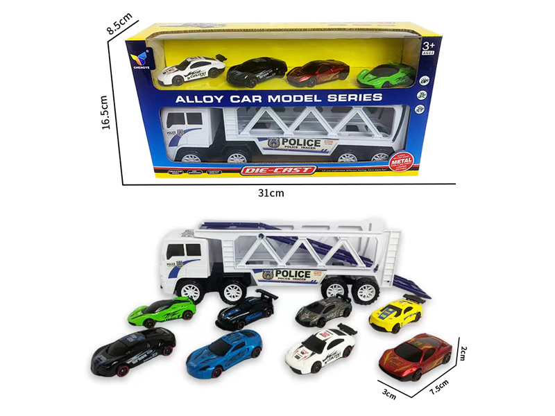 Friction Flat Car+4 Alloy Equation Car