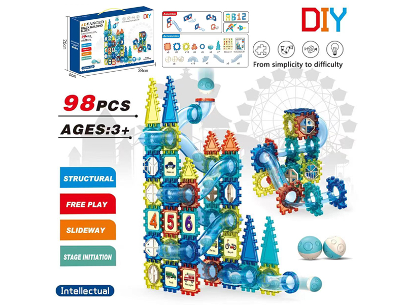 98PCS Track Building Blocks