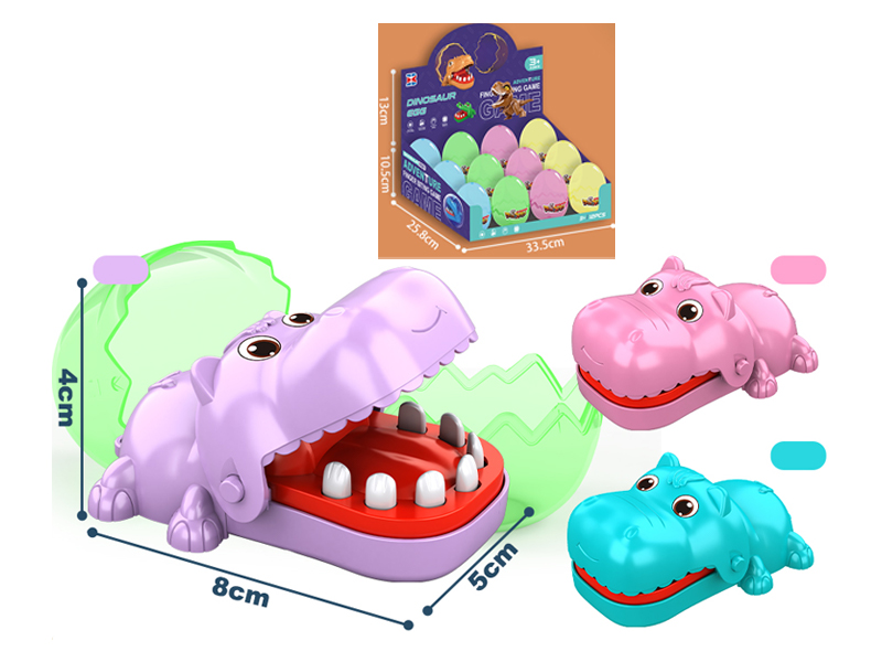 12PCS Mini Biting Hippo Toy