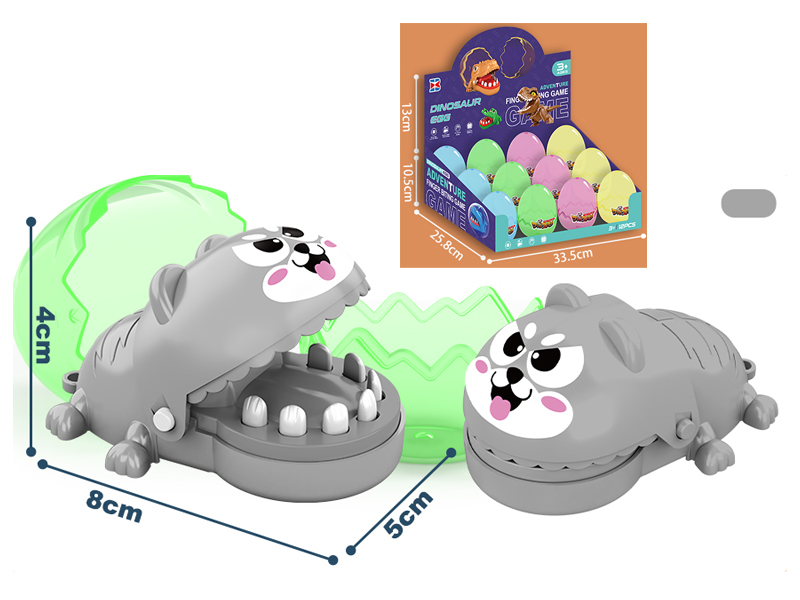 12PCS Mini Biting Grey Dog Toy