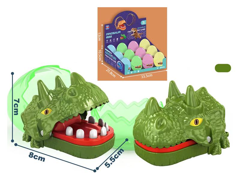 12PCS Mini Biting Triceratops Toy