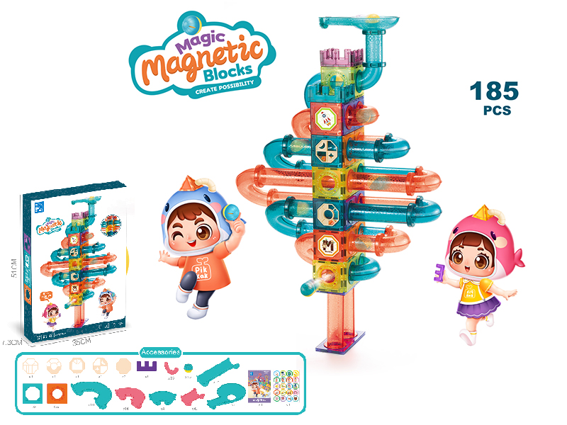 Magnetic Pipe Building Blocks (185PCS)
