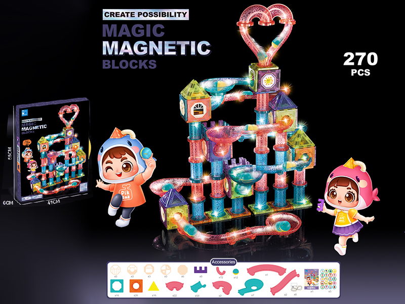 Love Castle Magnetic Building Blocks With Lights(270PCS)
