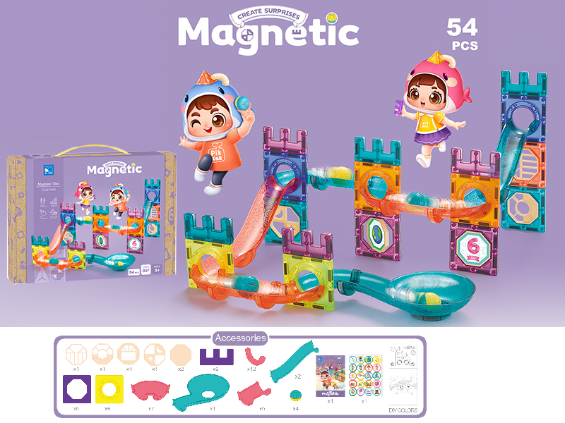 Cute Great Wall Magnetic Tiles Building Blocks (54PCS)