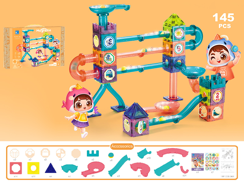 Small Castle Magnetic Tiles Building Blocks (145PCS)