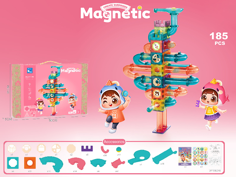 Chinese Knot Magnetic Tiles Building Blocks (185PCS)