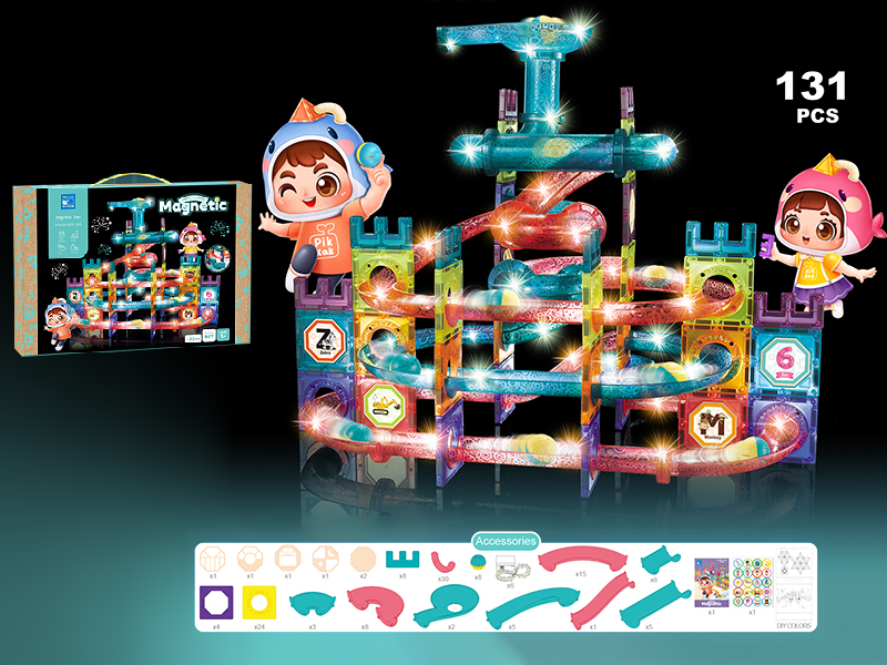 Magnetic Building Blocks With Lights(131PCS)