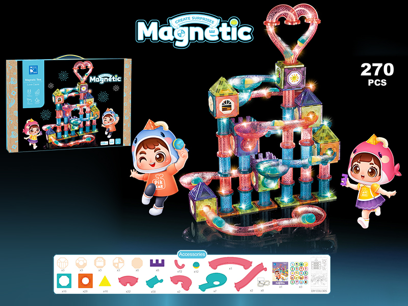 Love Castle Magnetic Building Blocks With Lights(270PCS)
