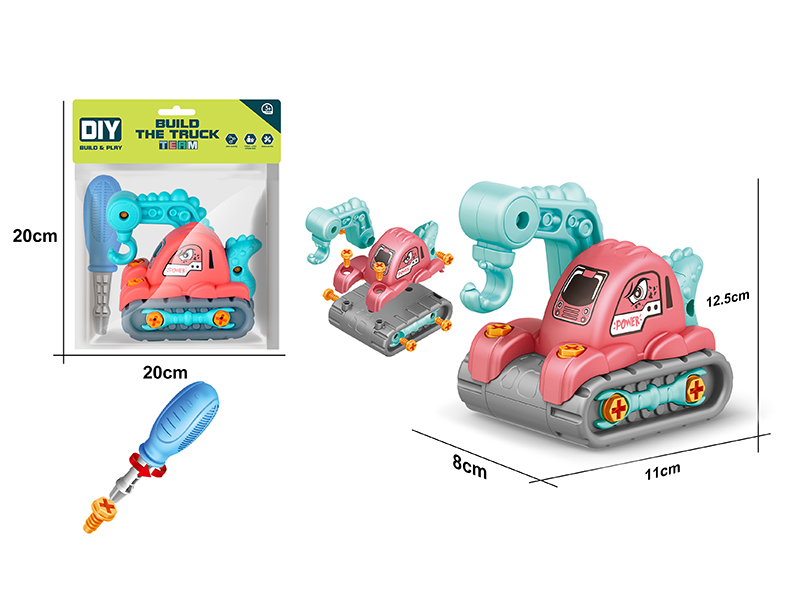 DIY Assembly Mini Dinosaur Engineering Truck