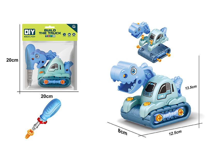 DIY Assembly Mini Dinosaur Engineering Truck