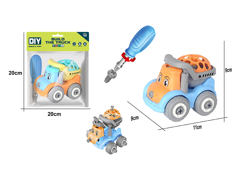 DIY Assembly Mini Cartoon Car