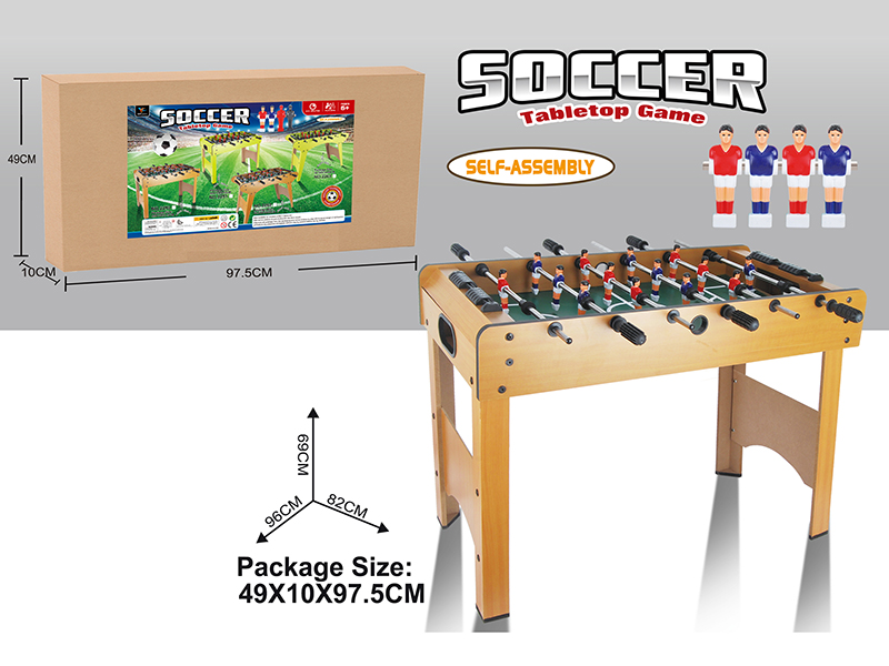 Wooden Football Table(6 Poles)Wood Grain