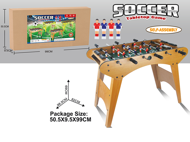 Wooden Football Table(6 Poles)Wood Grain