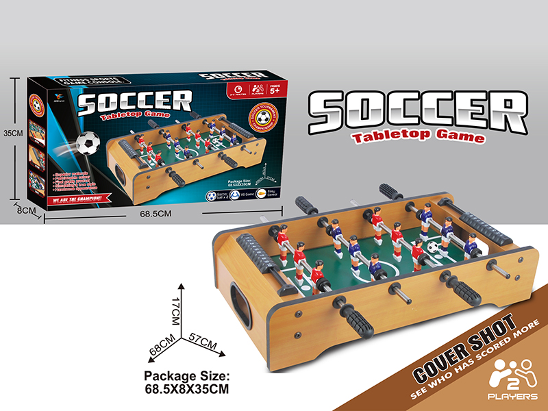 Wooden Football Table(4 Poles)Wood Grain