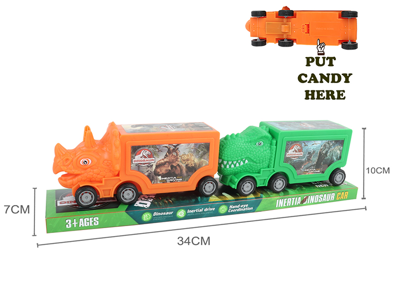 Friction Dinosaur Container Truck (Can Hold Sugar)2pcs