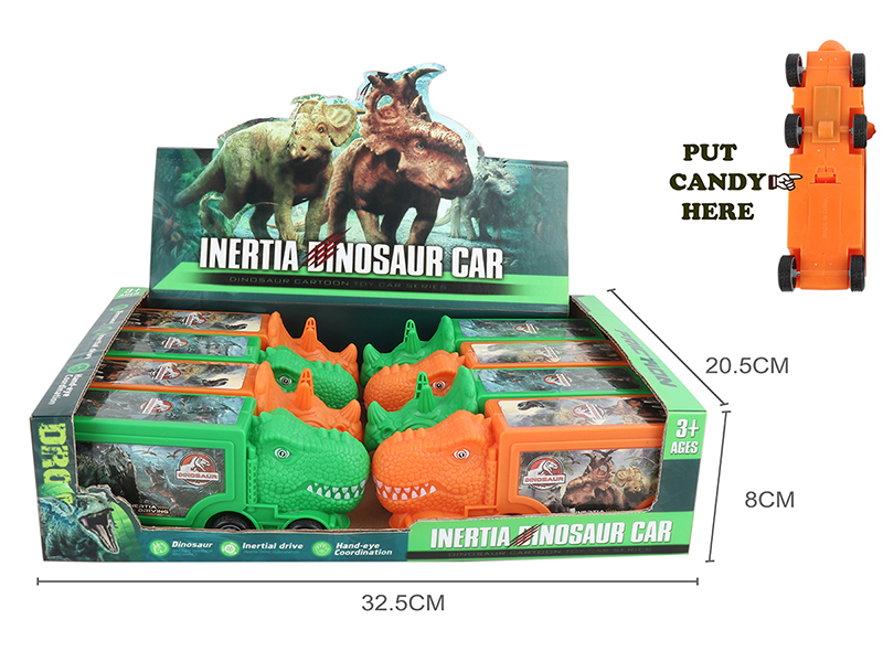 Friction Dinosaur Container Truck (Can Hold Sugar)8pcs