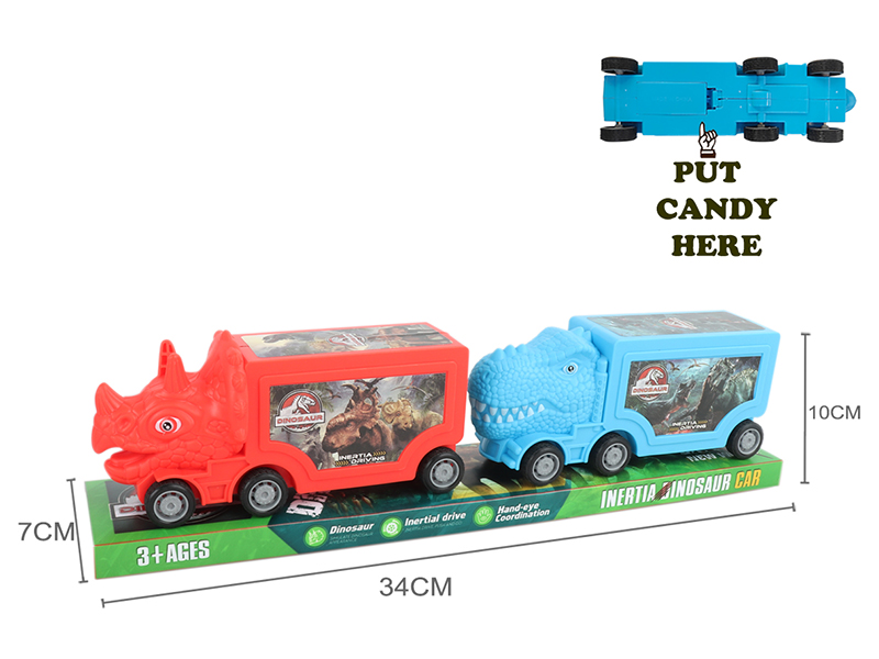 Friction Dinosaur Container Truck (Can Hold Sugar)2pcs