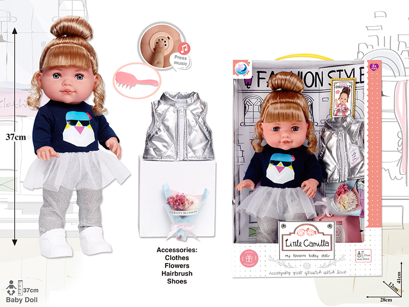 15 Inch Full Body Vinyl Doll With IC