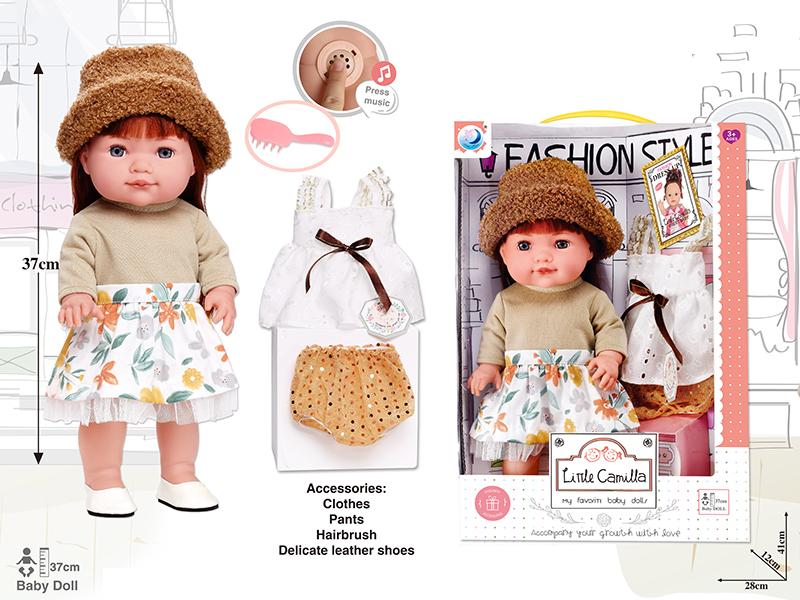 15 Inch Full Body Vinyl Doll With IC