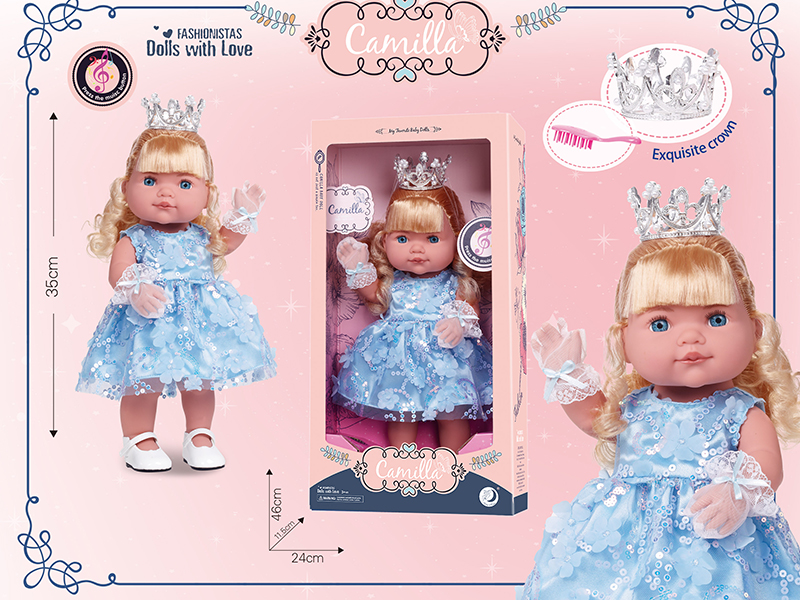 15 Inch Full Body Vinyl Doll With Music