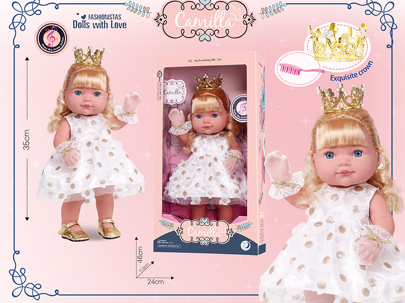 15 Inch Full Body Vinyl Doll With Music