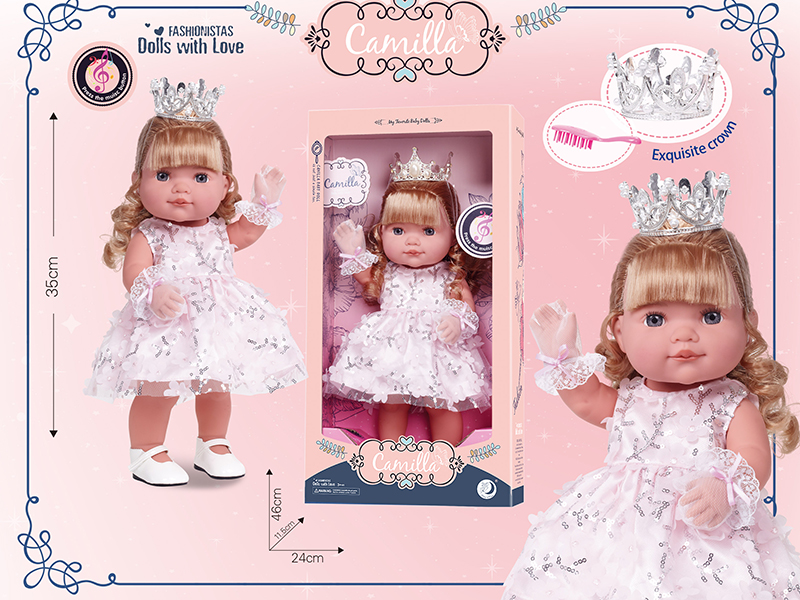 15 Inch Full Body Vinyl Doll With Music