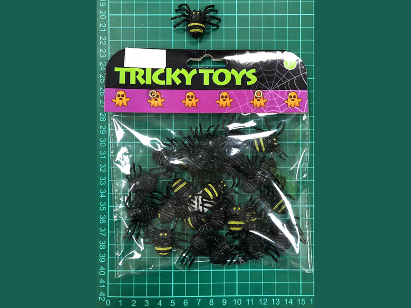 24PCS Yellow Thread Spider Toy