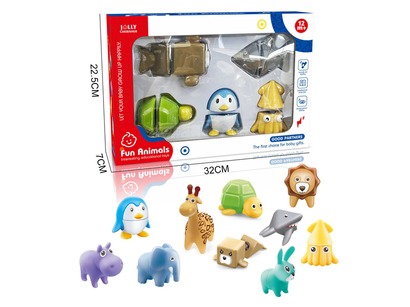 Cartoon Animal Model Magnetic Splicing Toy