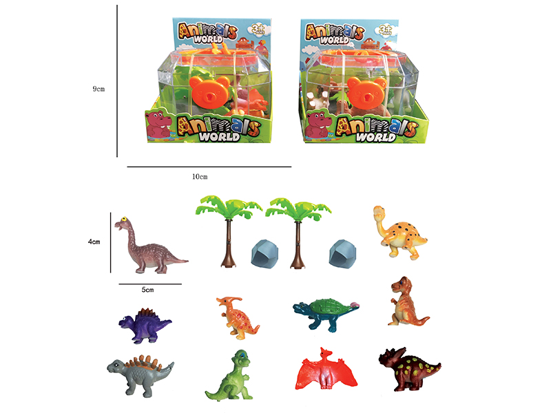 Cartoon Small Dinosaur Animals Set