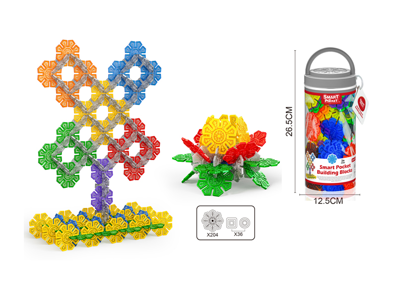 240PCS Eight Fan Snowflake Building Block