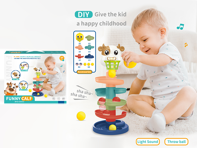 DIY Assembly Cute Calf Track Roll Ball