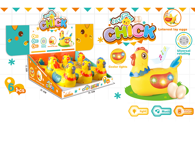 B/O Hen Lay Eggs 6pcs