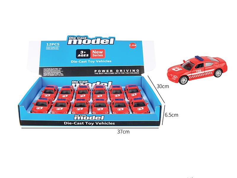 1:32 Open Doors Pull Back Alloy Police Car 12PCS