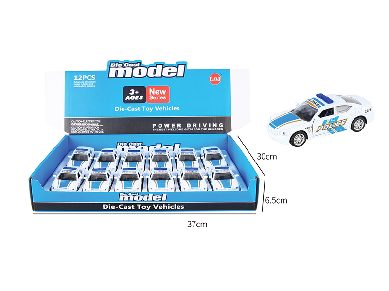1:32 Open Doors Pull Back Alloy Ambulance 12PCS