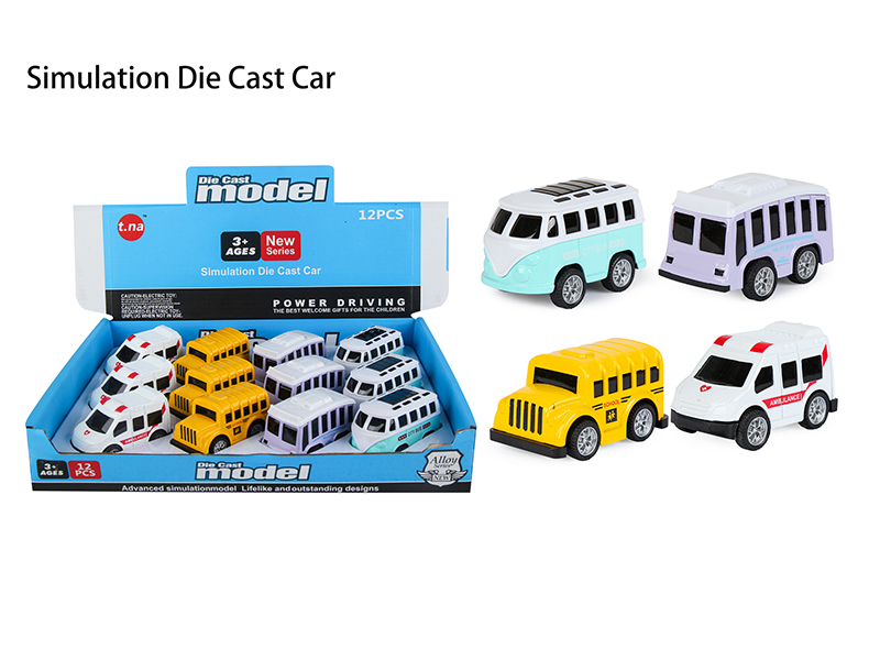 Q Edition Pull Back Alloy Car 12pcs