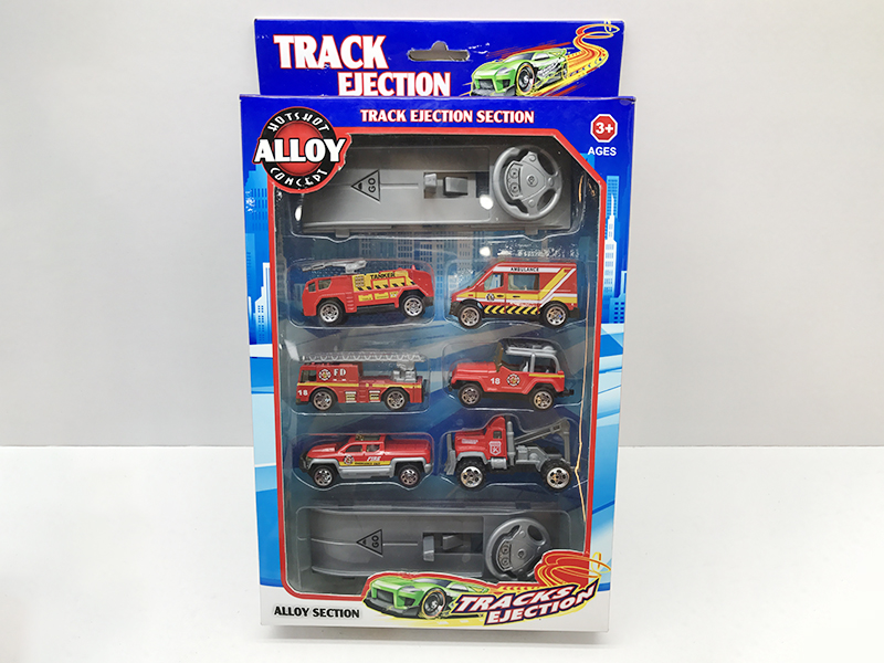 Slide Alloy Fire Engine + Launcher