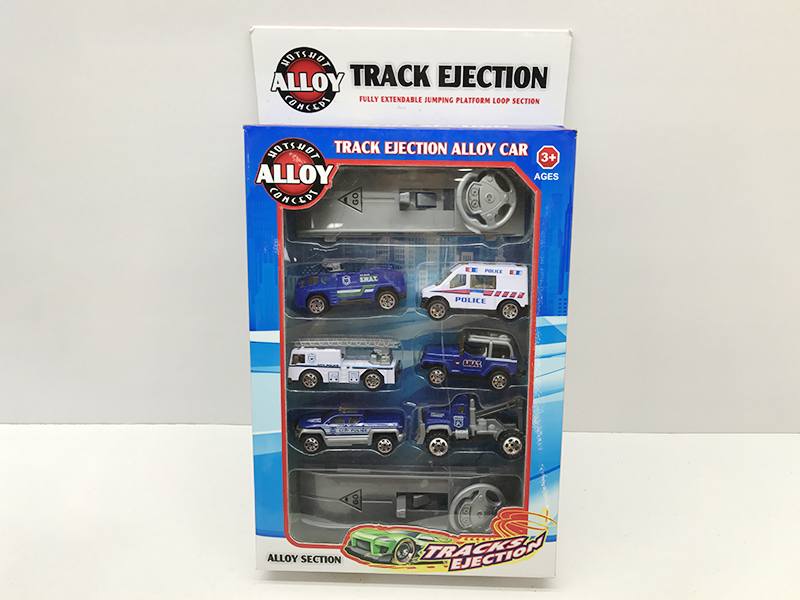 Slide Alloy Police Car  + Launcher