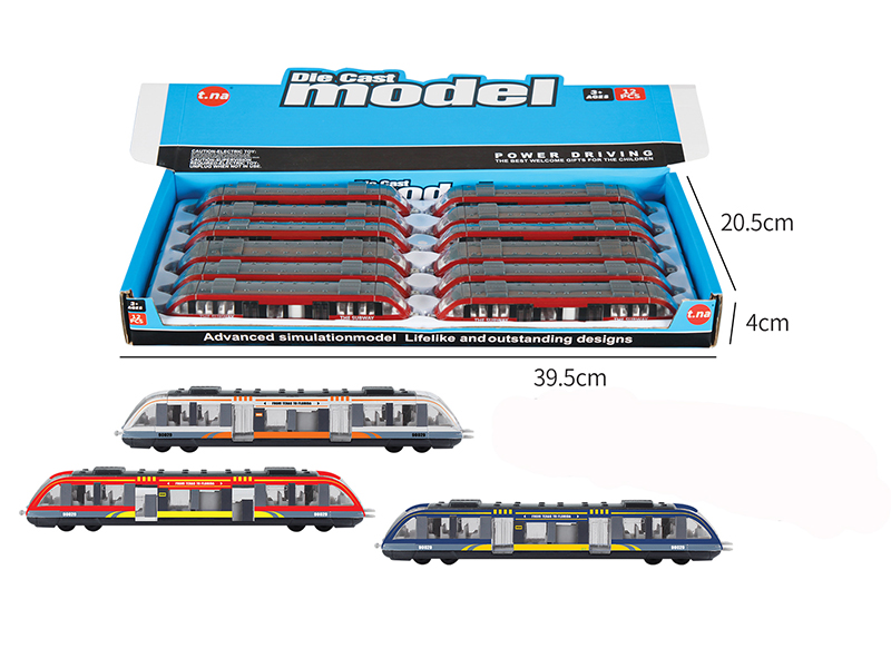 Alloy Subway Slide Car 12pcs
