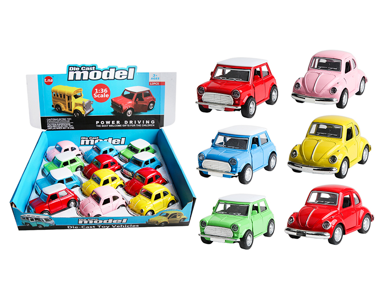 Pull Back Alloy Vintage Car(Without Light)12pcs