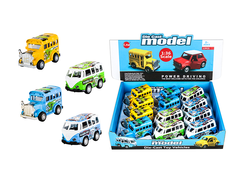 Pull Back Alloy Vintage Car(Without Light)12pcs