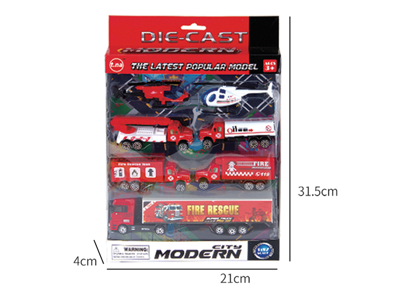 Slide Alloy Fire Engine