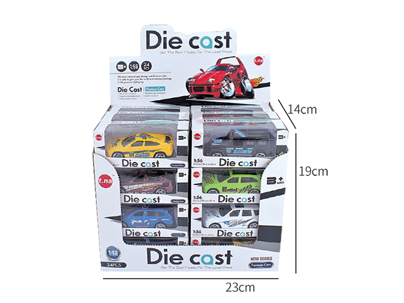 Slide Alloy Car 24pcs